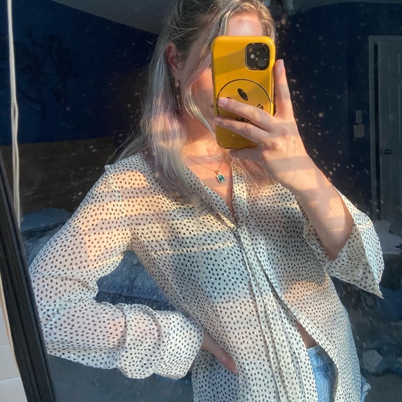 Sheer Polka Dot Top - Picture 1 of 4